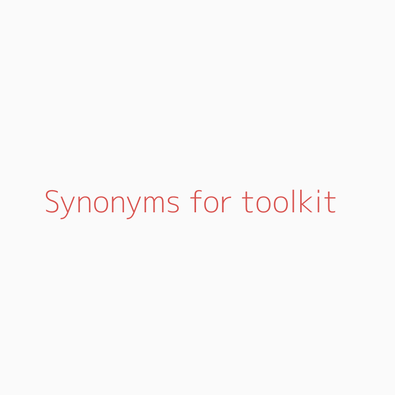 Toolkit Synonym